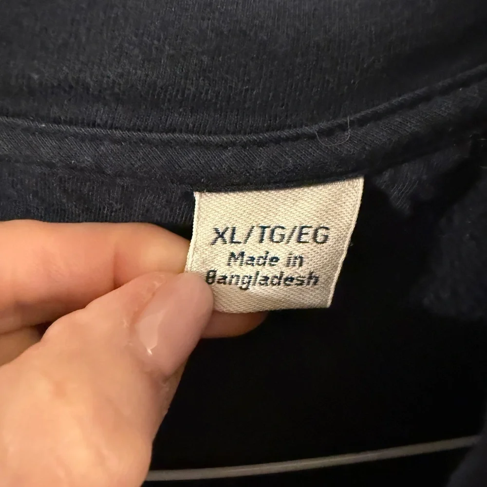 Original Penguin Full Zip Sweatshirt Hoodie Navy Men’s XL